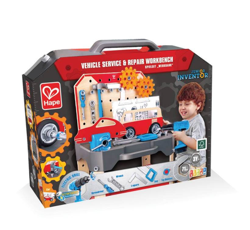 Hape Vehicle Service and Repair Workbench Construction
