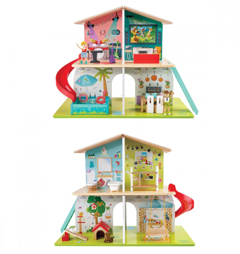 Hape Rock & Slide House with Sound Effects Dollhouse