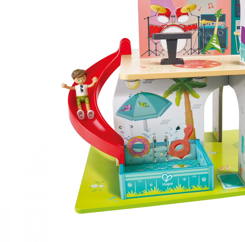 Hape Rock & Slide House with Sound Effects Dollhouse