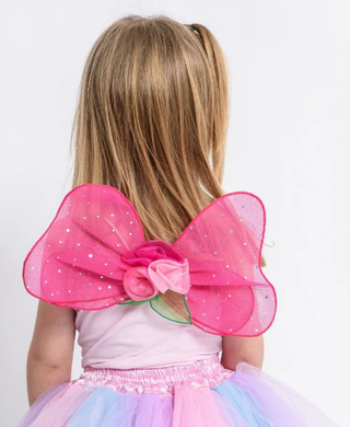 Dress Up Flower Fairy Wings Pink Costume