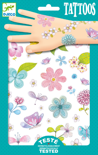 Djeco Temporary Tattoos Fair Flowers of Field tattoo stickers