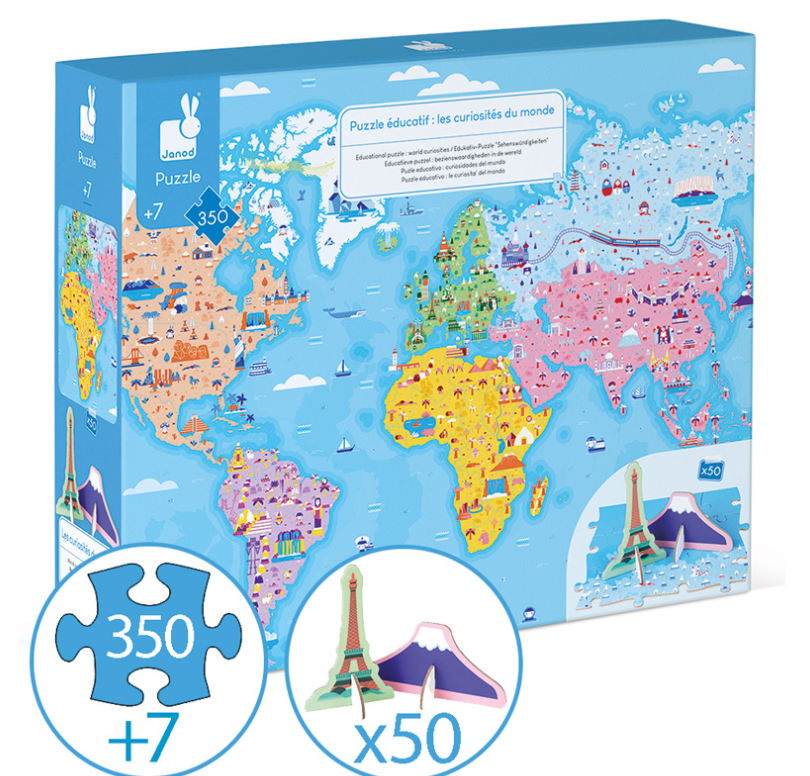 Janod Educational World  350pc Puzzle