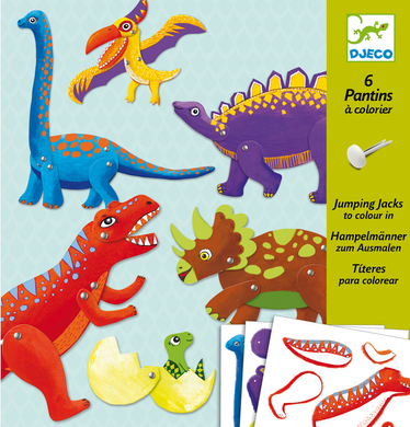 Djeco Paper Puppet Dinosaurs Art & Craft Kits
