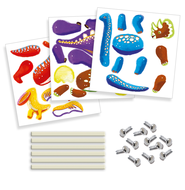 Djeco Paper Puppet Dinosaurs Art & Craft Kits