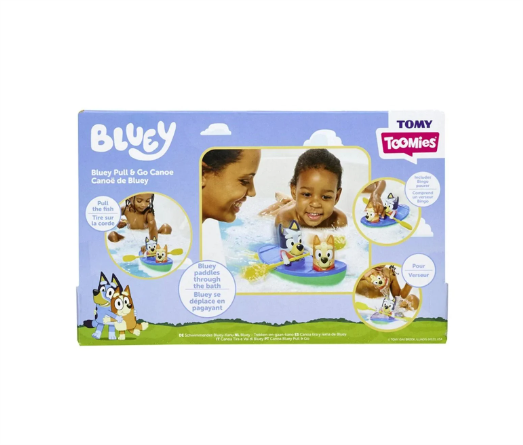 Tomy Toomies Bluey Pull & Go Canoe Bath Toys