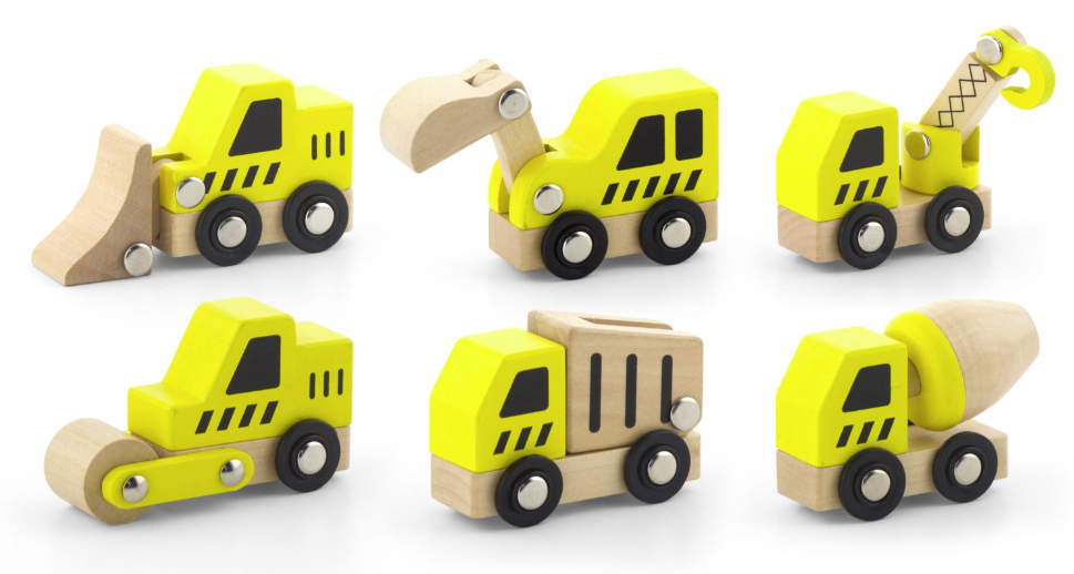 Viga Construction Vehicle 6pc Pretend Play