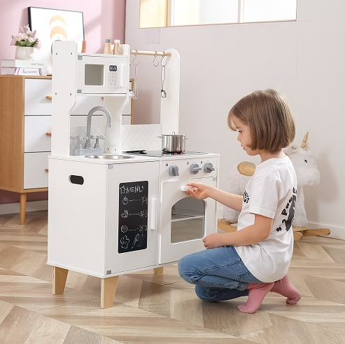 Viga Polar B Little Chef's Kitchen Classic White Pretend Food Play
