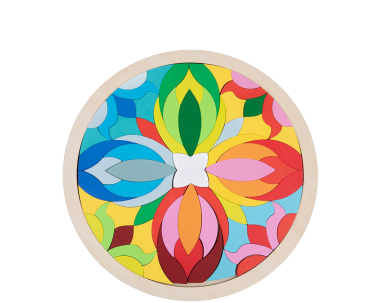 Wooden Pattern Puzzle Flower 72pcs Puzzle