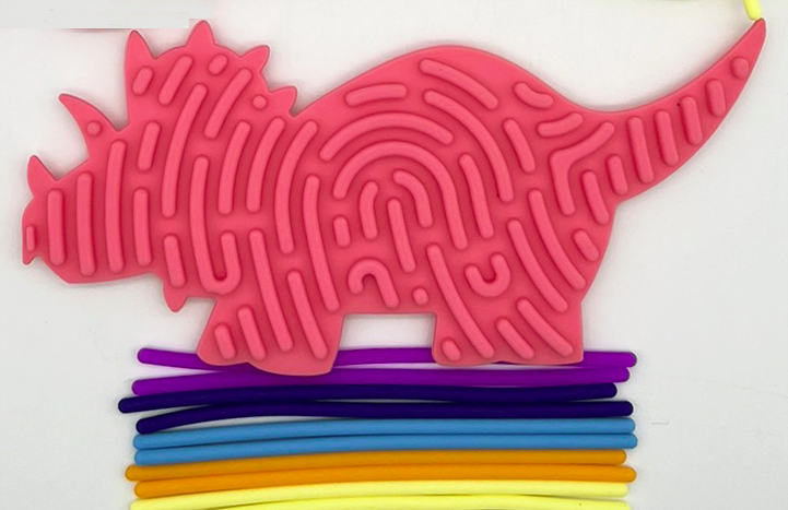 Sensory Activity Board Dinosaur Pink Sensory Needs