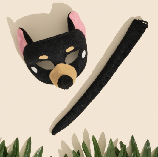 Sweida's Little Safari Deluxe Animal Mask & Tail Set - Tassie Devil Costume