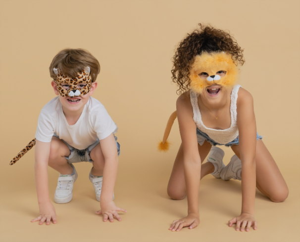 Sweida's Little Safari Deluxe Animal Mask & Tail Set - Lion Costume