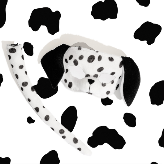 Sweida's Little Safari Deluxe Animal Mask & Tail Set - Dalmatian Costume