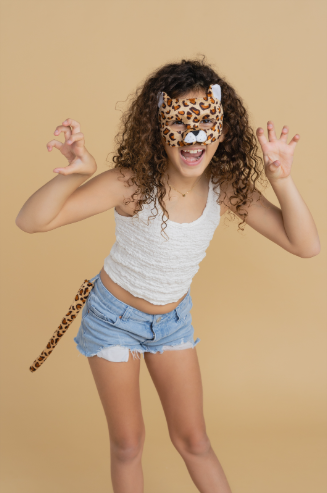 Sweida's Little Safari Deluxe Animal Mask & Tail Set - Leopard Costume