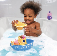 Load image into Gallery viewer, Peppa Pig Grandpa Pig&#39;s Splash &amp; Pour Boat Bath Toy
