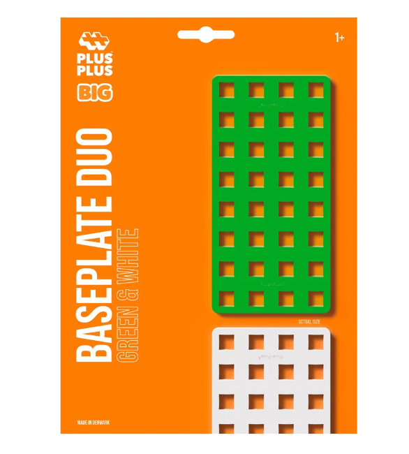 Plus-Plus BIG Baseplate White & Green Construction