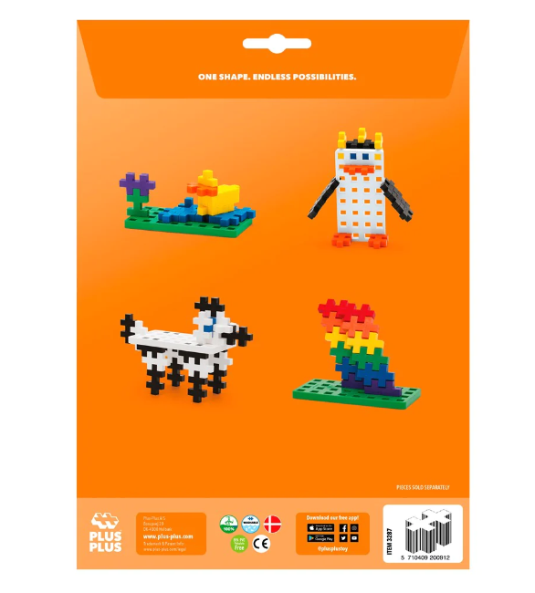 Plus-Plus BIG Baseplate White & Green Construction