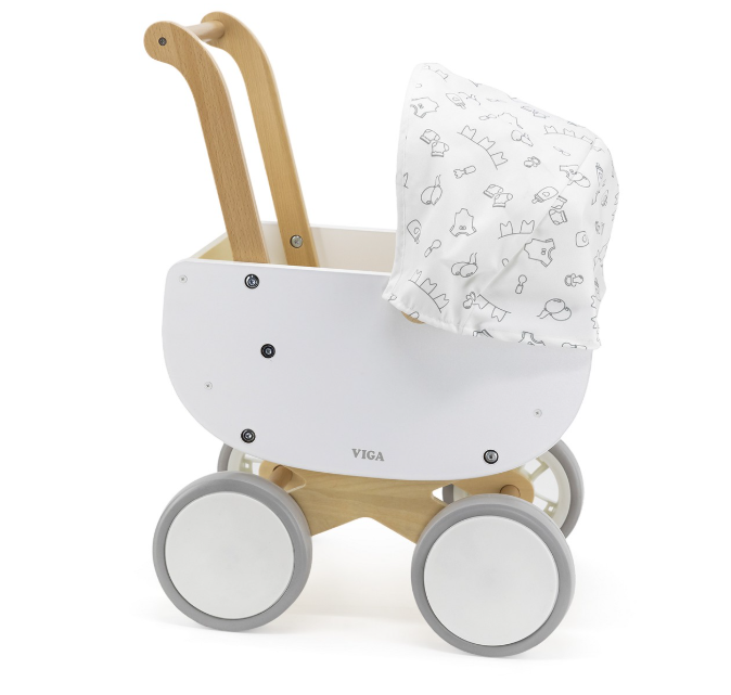 Viga Modern Wooden Doll Pram