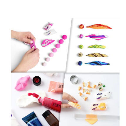 Okto Sensory Art 30pc Air Clay Set: Colour Mixed Palette Art & Craft
