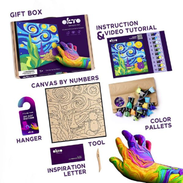 Okto Sensory Art Colour By Numbers: Little Prince Starry Night Art & Craft