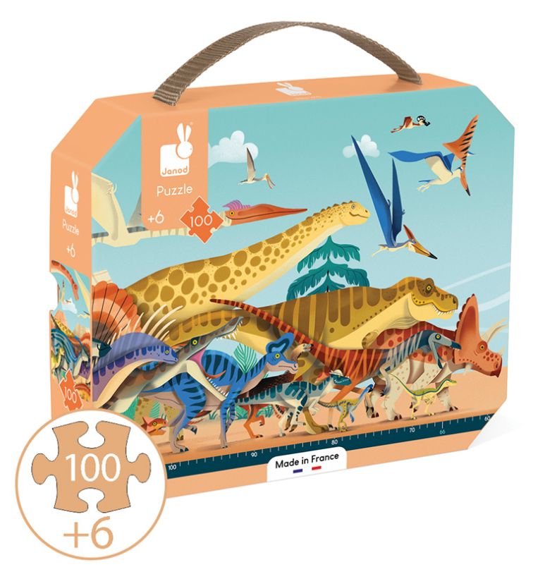 Janod Dino Panoramic Puzzle 100pc Puzzle