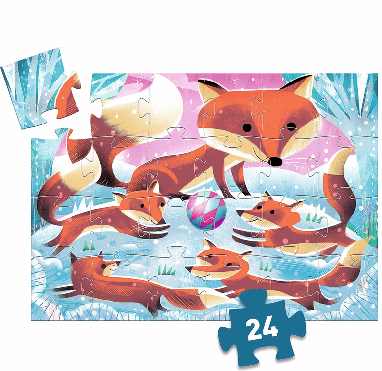 Djeco Little Fox 24pc Sihouette Puzzle puzzle