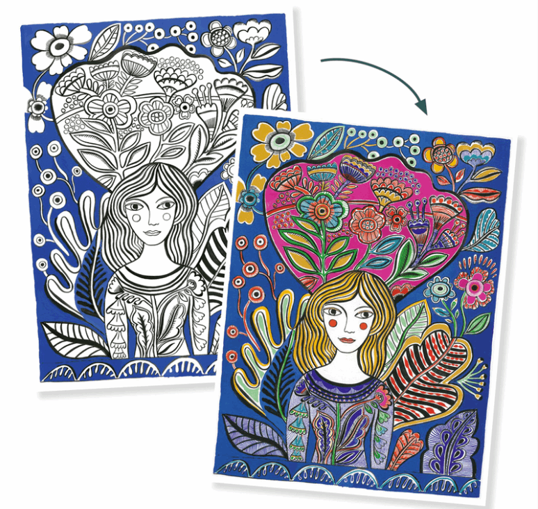 Djeco Colour Gallery Blooms Art & Craft