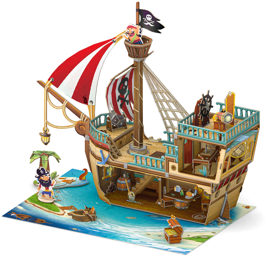 CubicFun 3D Pirate Treasure Ship P832H