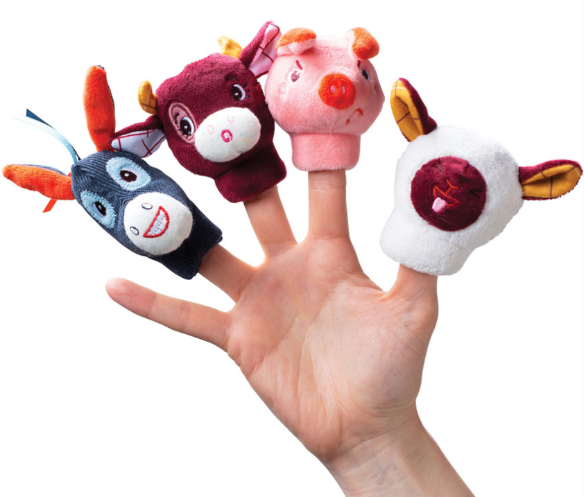 Lilliputiens Farm Funny Finger Puppets