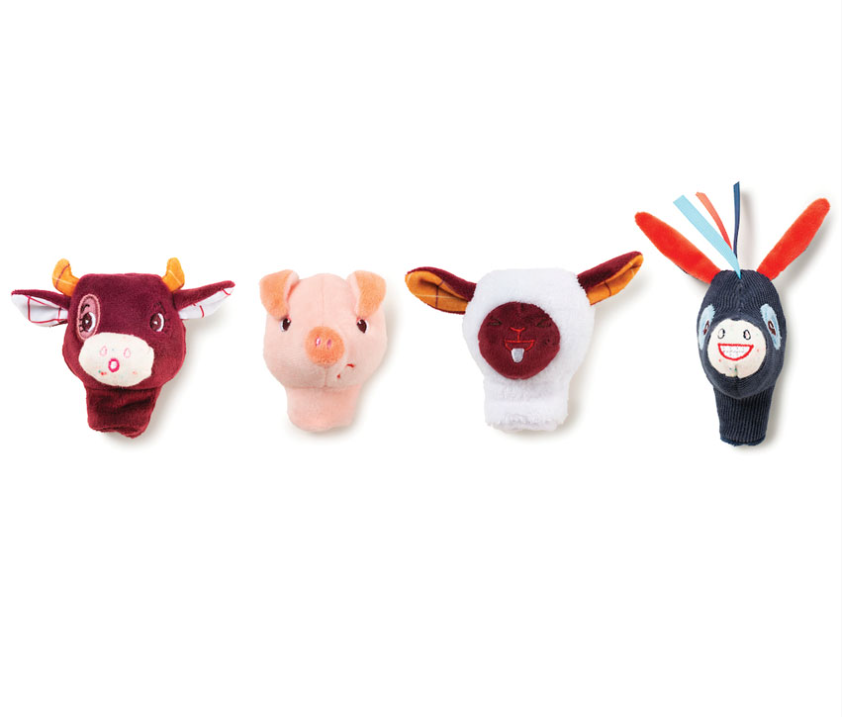 Lilliputiens Farm Funny Finger Puppets