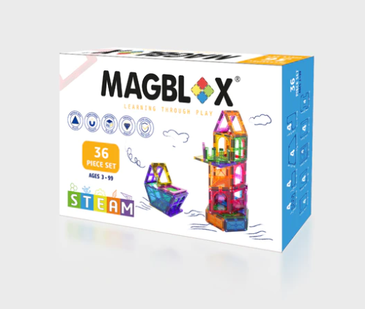 MAGBLOX Magnetic Tile 36pc Accessories Set Construction