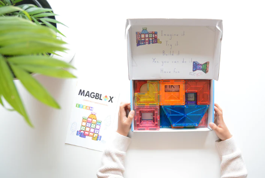 MAGBLOX Magnetic Tile 36pc Accessories Set Construction