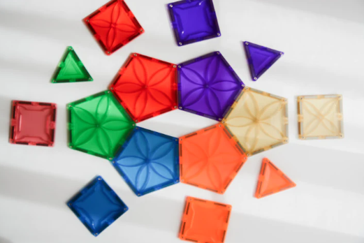 MAGBLOX Magnetic Tiles Pentagon 6pc Pack Construction