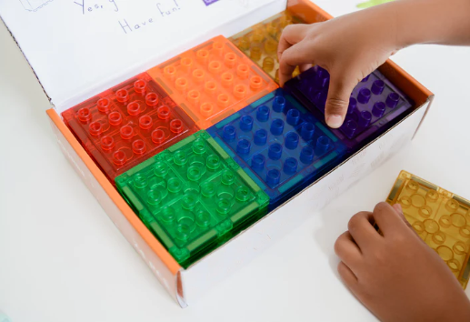 MAGBLOX Magbrix Magnetic Tiles Junior 24pc Pack Construction