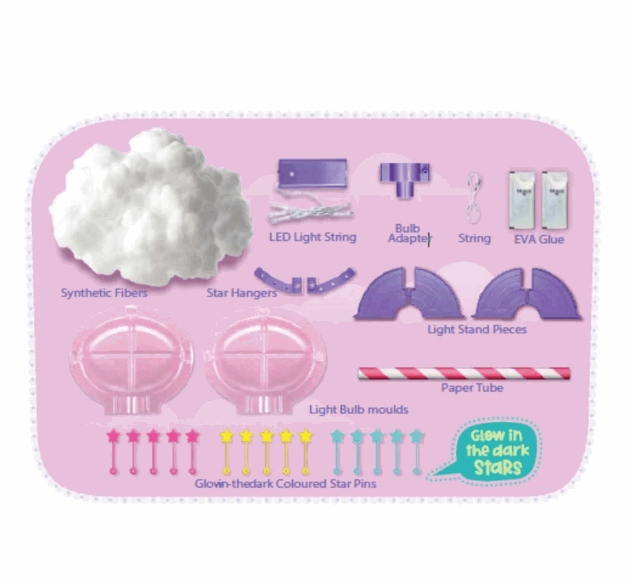 4M Make Your Own Fluffy Cloud Light Art & Craft Kits