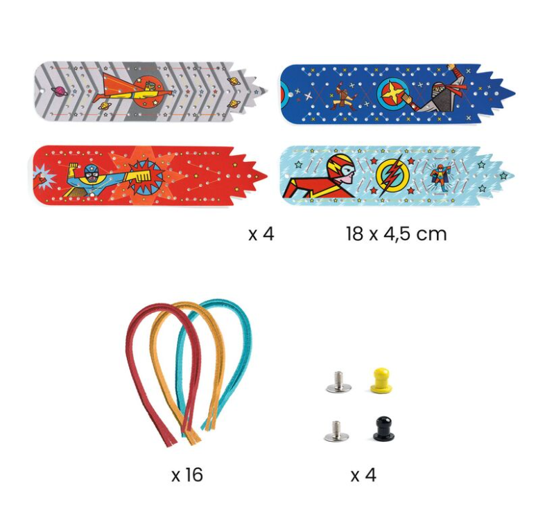 Djeco DIY Super Power Bracelets Art & Craft Kits