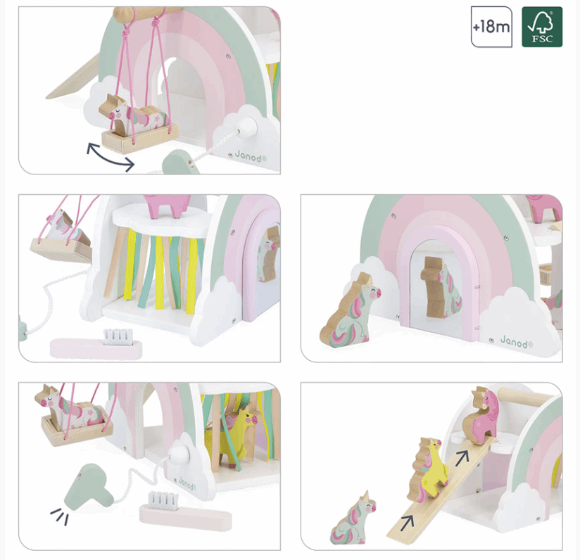 Janod Unicorn Play House Social Play