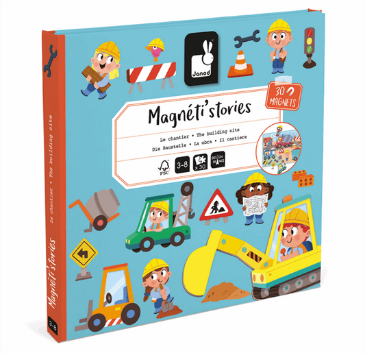 Janod Magnetic Story Building Site Construction Toy