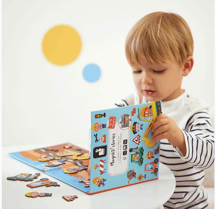 Janod Magnetic Story Building Site Construction Toy