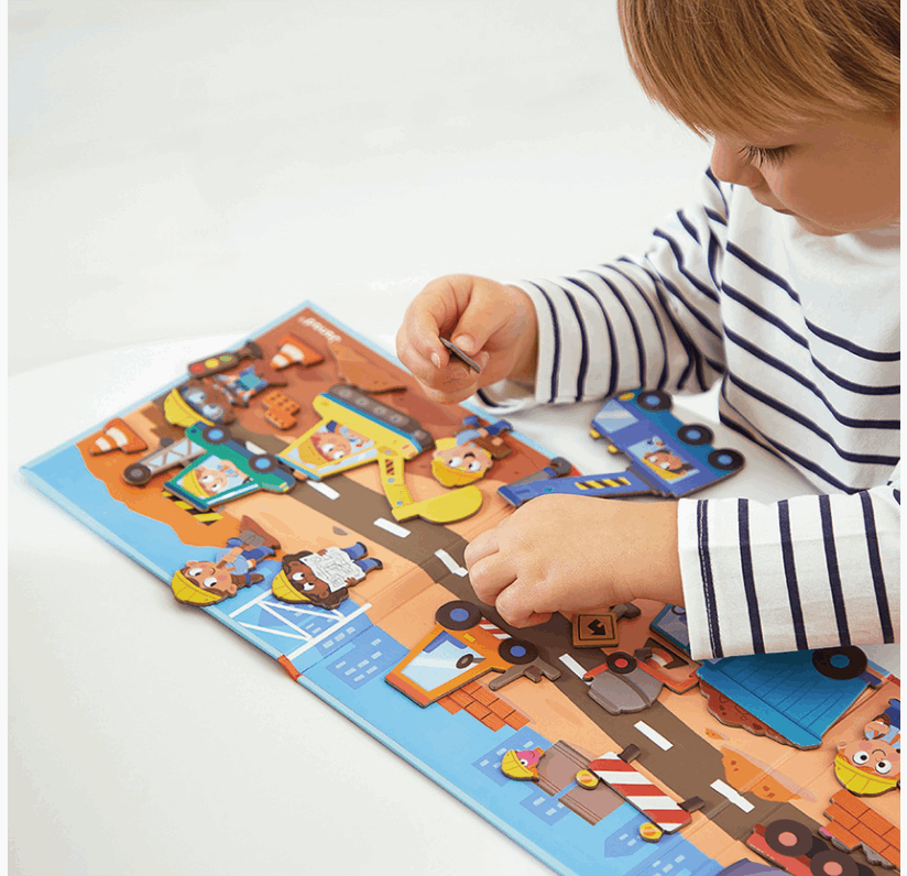 Janod Magnetic Story Building Site Construction Toy