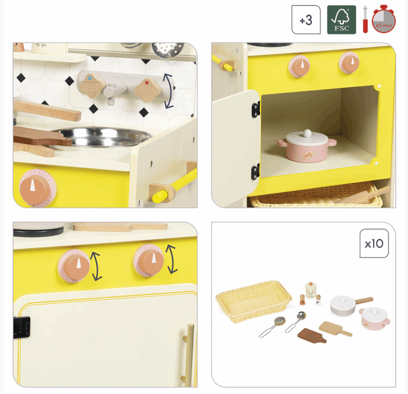 Janod Sunshine Kitchen Pretend Play