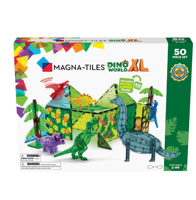 Magna Tiles Dino World XL 50pc Set Construction