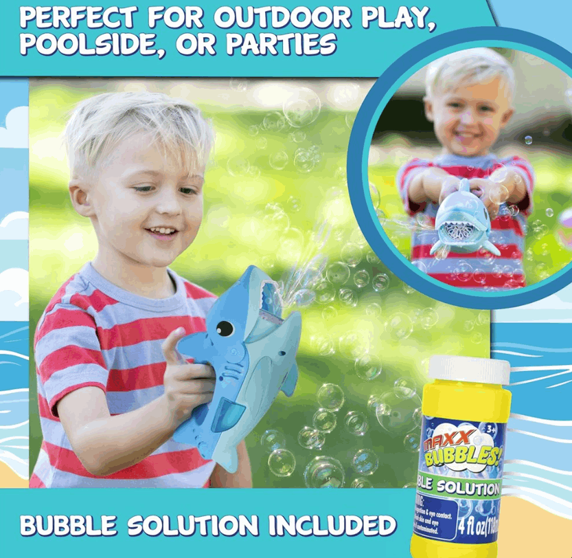 MAXX Bubbles Handheld Shark Bubbler bubble blower