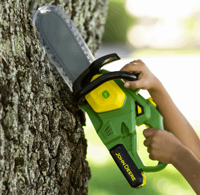 John Deere Motorised Chainsaw power tool toy