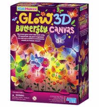 Load image into Gallery viewer, 4M Kidzmaker 3D Glow Butterfly Canvas Art &amp; Craft Kits
