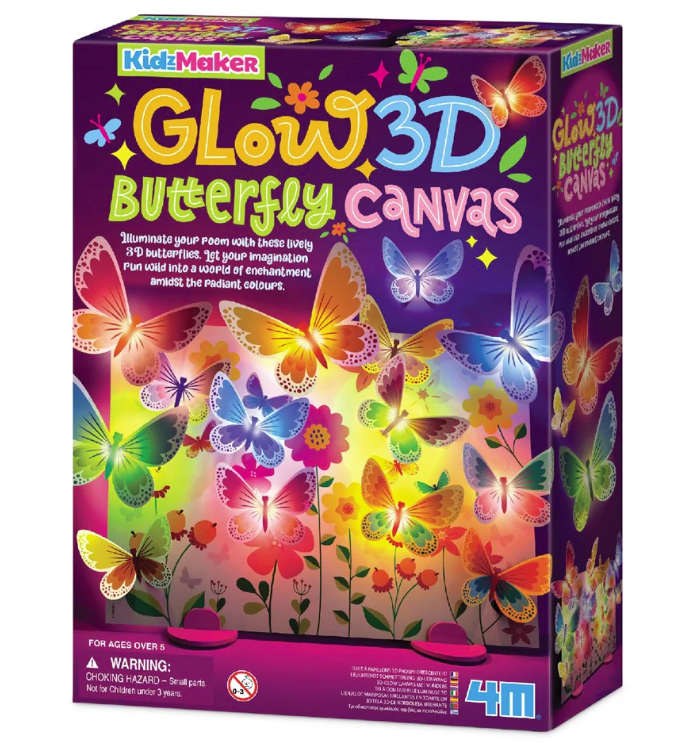 4M Kidzmaker 3D Glow Butterfly Canvas