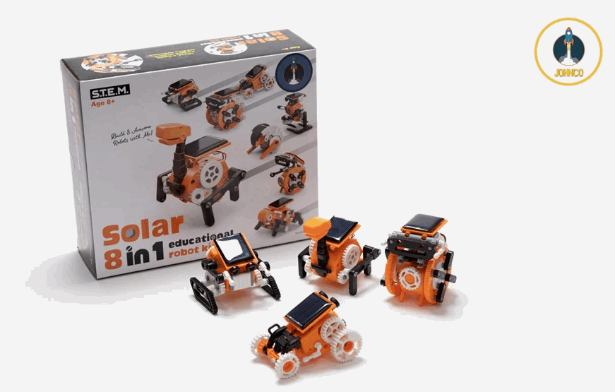 Johnco 8 in 1 Solar Educational Robot Kit Construction & Science