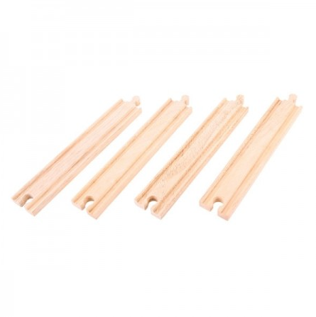 BigJigs Toys Rail Long Straights 4pc Train
