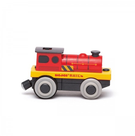 BigJigs Toys Rail Mighty Red Battery Engine