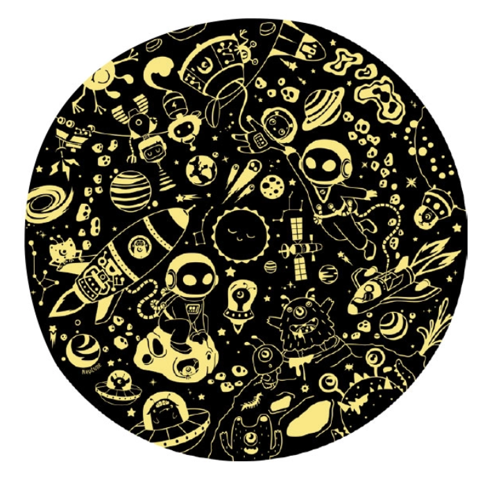 EurekaKids Solar System Adventure Glow In The Dark Puzzle 100pc