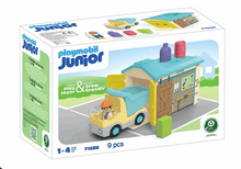 Load image into Gallery viewer, Playmobil Jr Construction Truck with Garage playset
